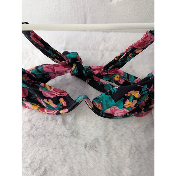 For Love‎ & Lemons Floral Swim Bikini Top Bra Sz M Medium NWT - Picture 2 of 8